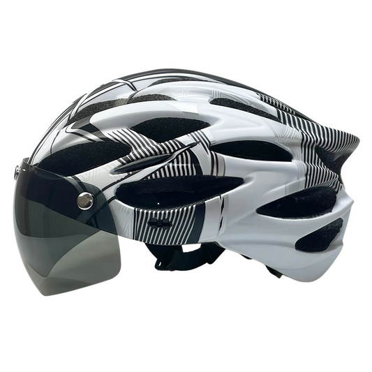 Fahrradhelm mit abnehmbarem Visier