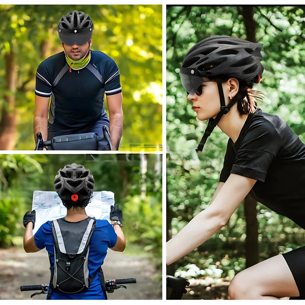 Fahrradhelm mit abnehmbarem Visier