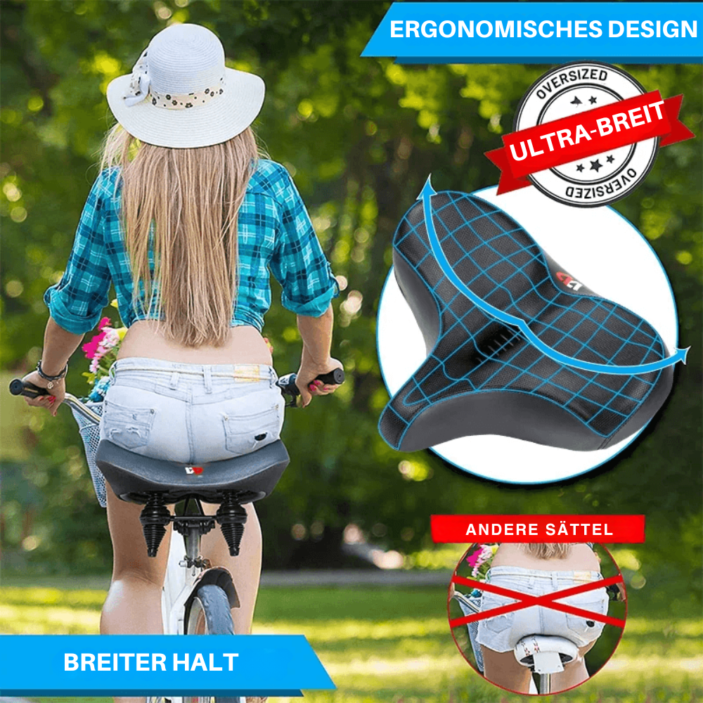Fahrradsattel mit extra breiter Sitzfläche – MaxiComfort™