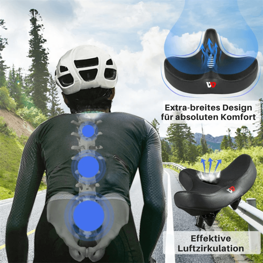 Fahrradsattel mit extra breiter Sitzfläche – MaxiComfort™